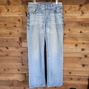 32 x 36 Rock & Roll Denim Double Barrel Straight Leg Jeans